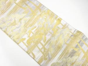 アンティーク　霞に松模様織り出し袋帯（着用可）